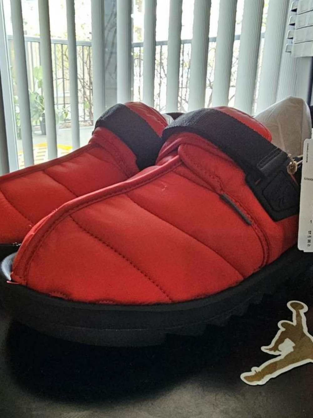 Reebok Red and Black Slip-On Loafers